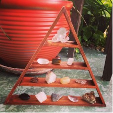 A Bodhi Leaf Market Favorite!  Triangle Shelf complete with 13 crystals, Goddess   263338632751